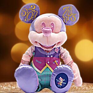 Disney Mickey Mouse Plush 5Oth Anniversary Small World Limited Edition 16" Tall